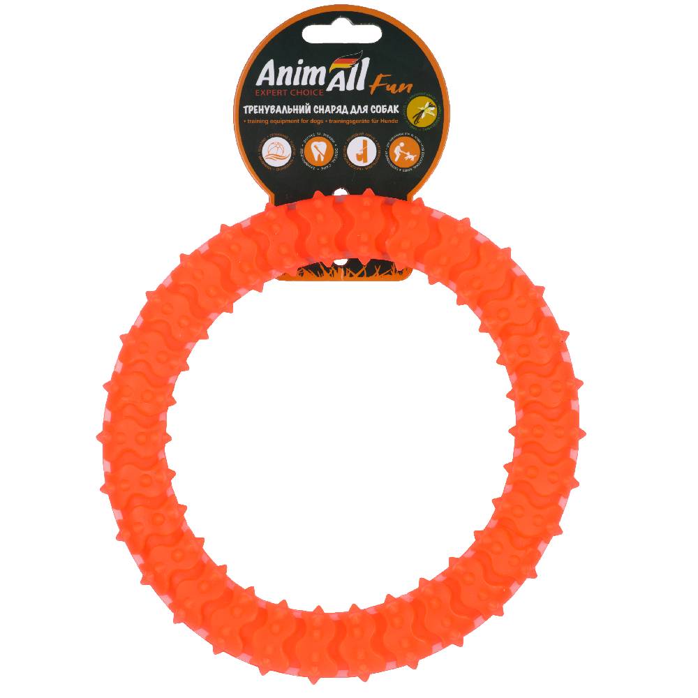 AnimAll Фан 88157 кільце з шипами 20 см помаранчеве