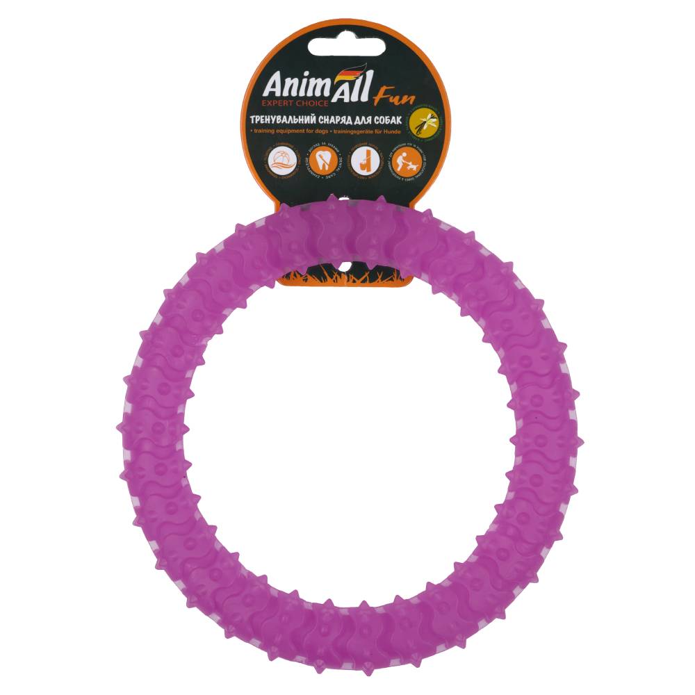 AnimAll Фан 88159 кільце з шипами 20 см фіолетове