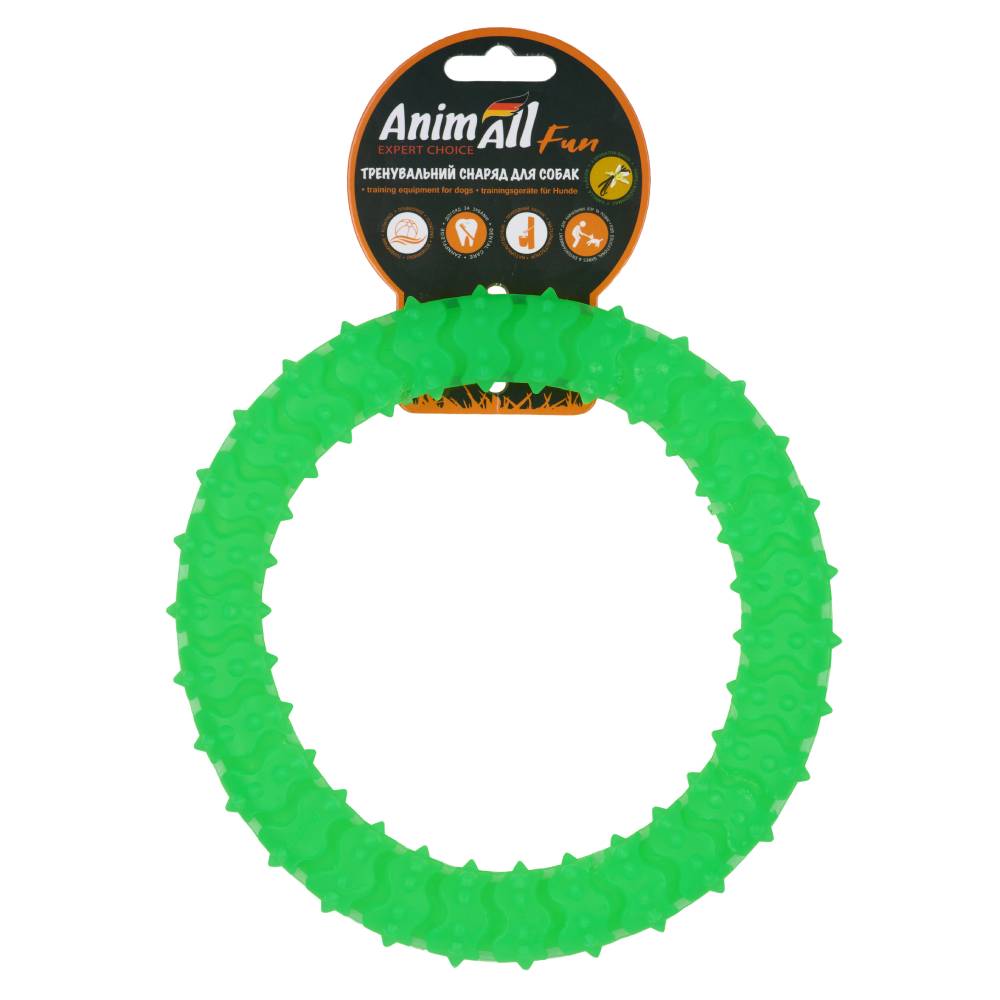 AnimAll Фан 88160 кільце з шипами 20 см зелене