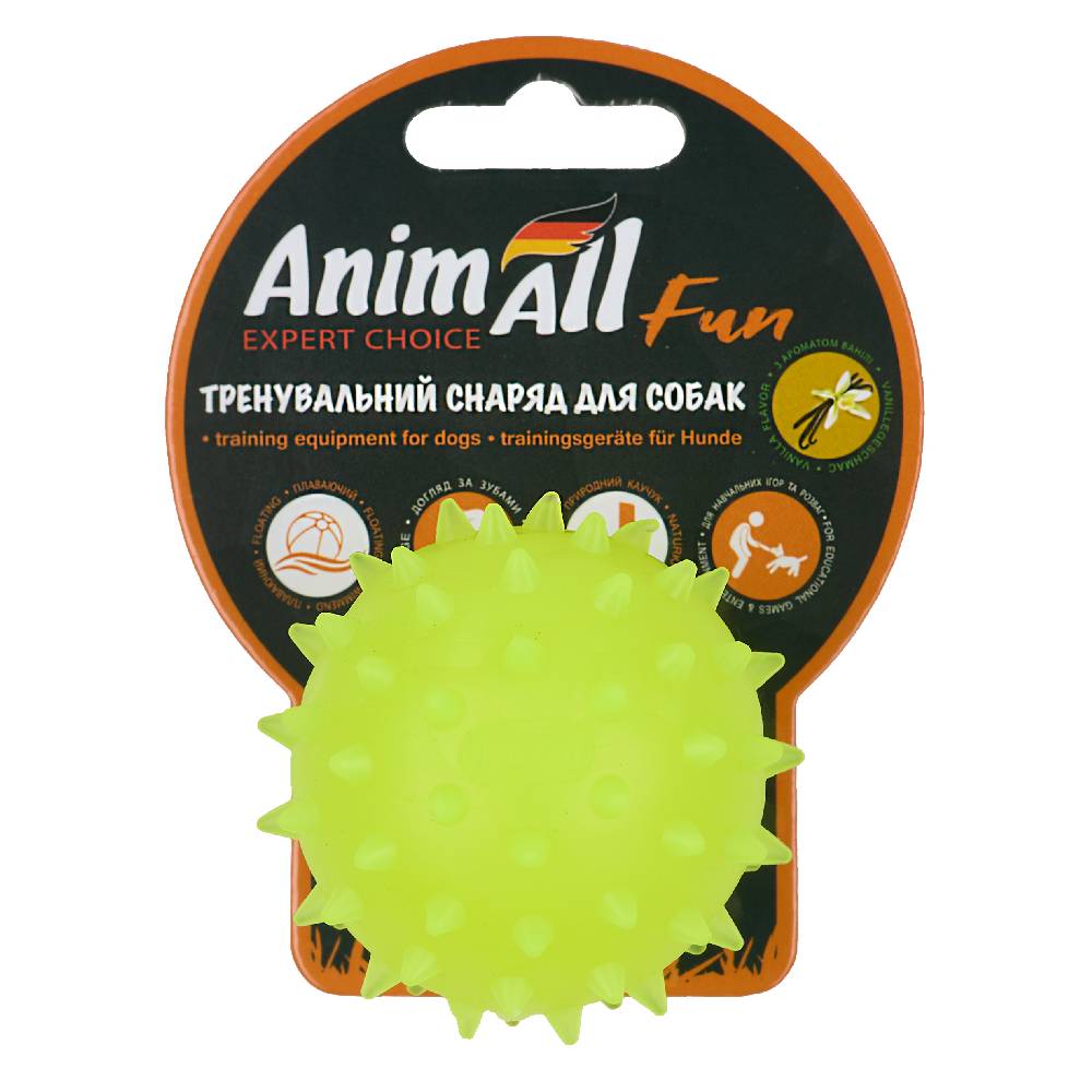 AnimAll Фан м'яч каштан 7 см жовтий фото 1