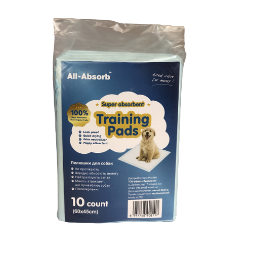 пелюшки All Absorb БЕЙСИК 60х45 см 10 штук, TRP-A05 фото 1