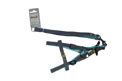 AnimAll повідець+шлея HJ-LН215 denim leash BLUE 10x1200mm 10