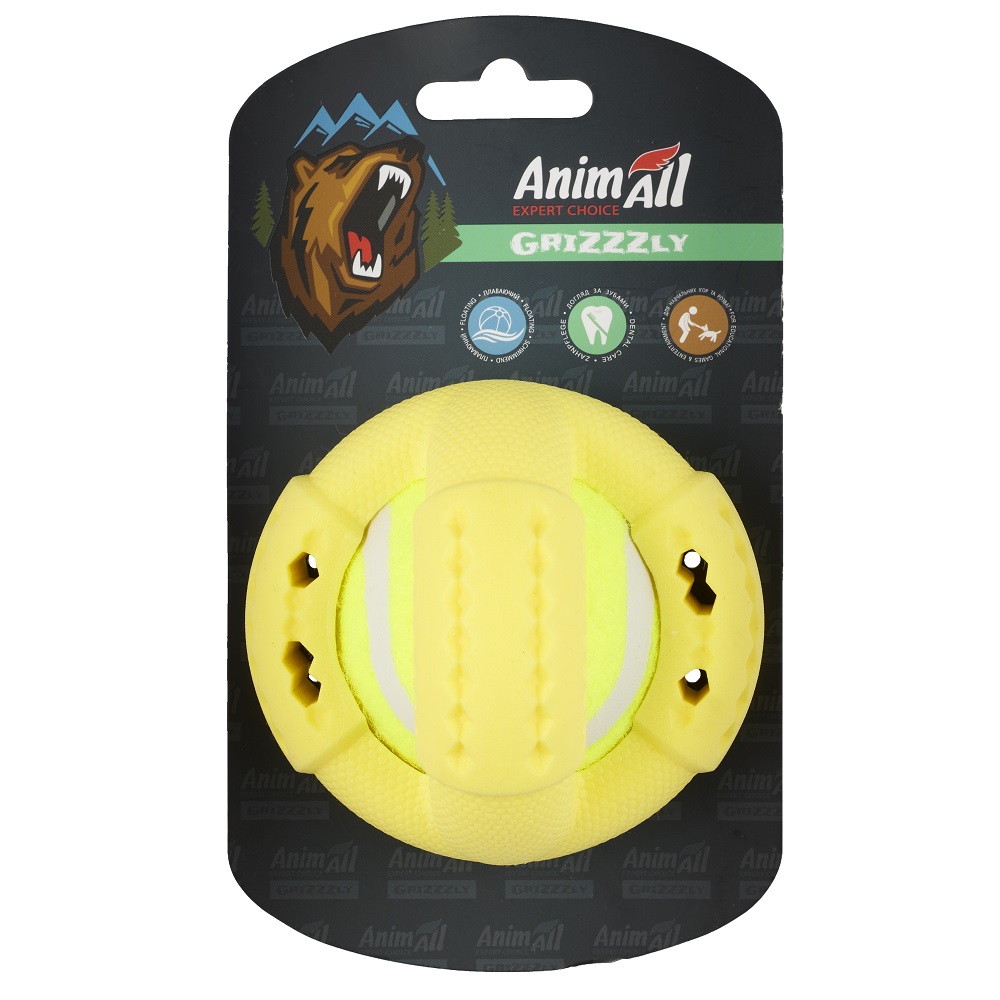 AGrizZzly 9666 Іграшка тенісний м'яч S, yellow