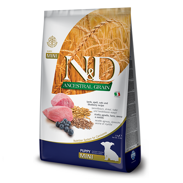 Фарміна дог сух N&D Low Grain LAMB & BLUEBERRY PUPPY MINI фото 1