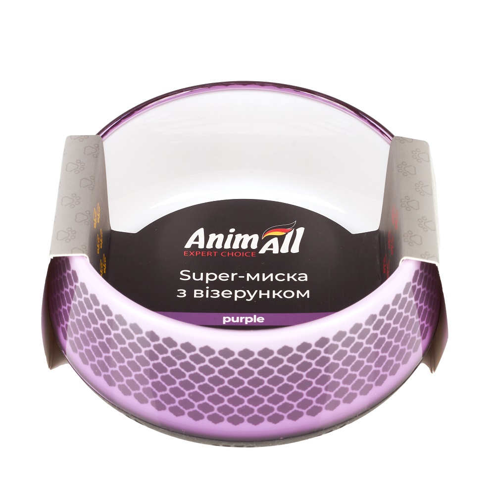 AnimAll 0204 Super миска з візерунком , фіолетова