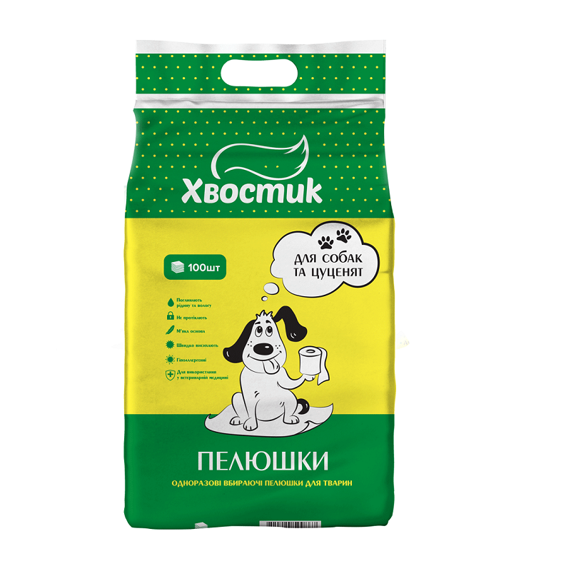 Пелюшки Хвостик 60х90 см 100 штук фото 1