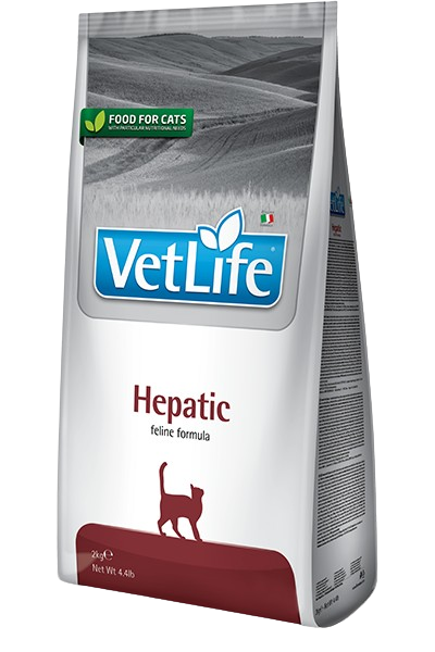 Фарміна кет сух Vet Life Hepatic дієт. харчування, при хронічній печінковій недостатності фото 1