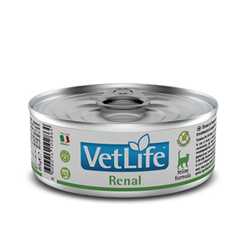 Фарміна кет волог Vet Life Renal дієт. харчування, для підтримки функції нирок фото 1