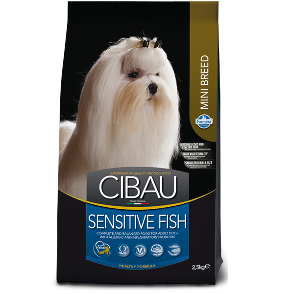 Фарміна дог сух CIBAU SENSITIVE ADULT MINI з чутливим травленням з рибою фото 1