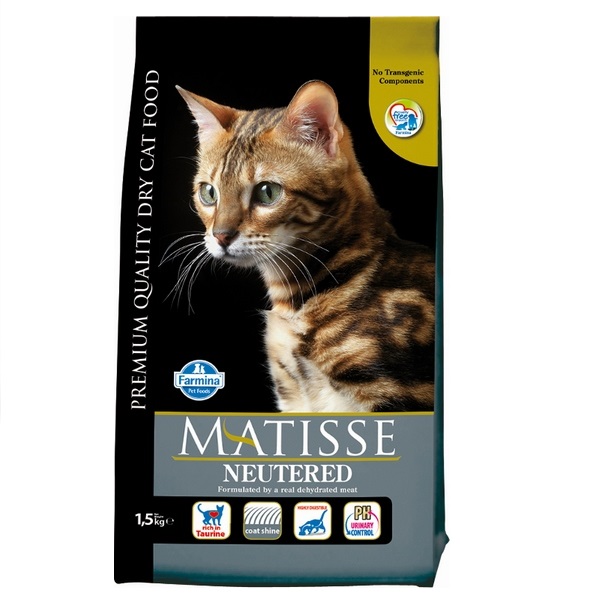 Фарміна кет сух MATISSE NEUTERED CHICKEN з куркою фото 1