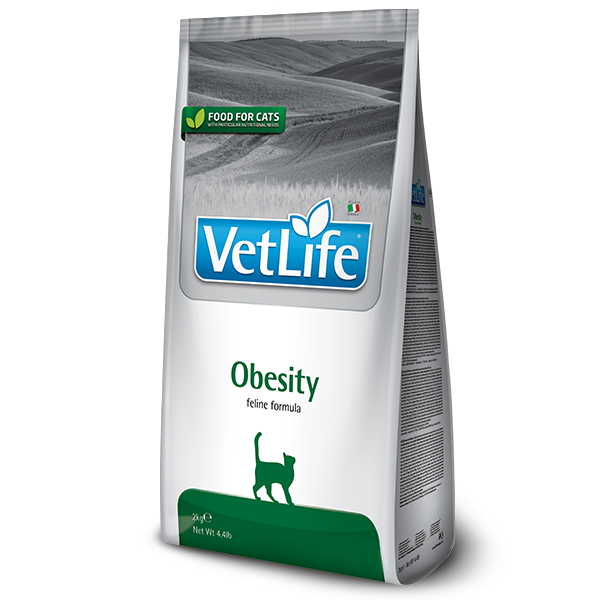 Фарміна кет сух Vet Life Obesity дієт. харчування, для зниження зайвої ваги фото 1