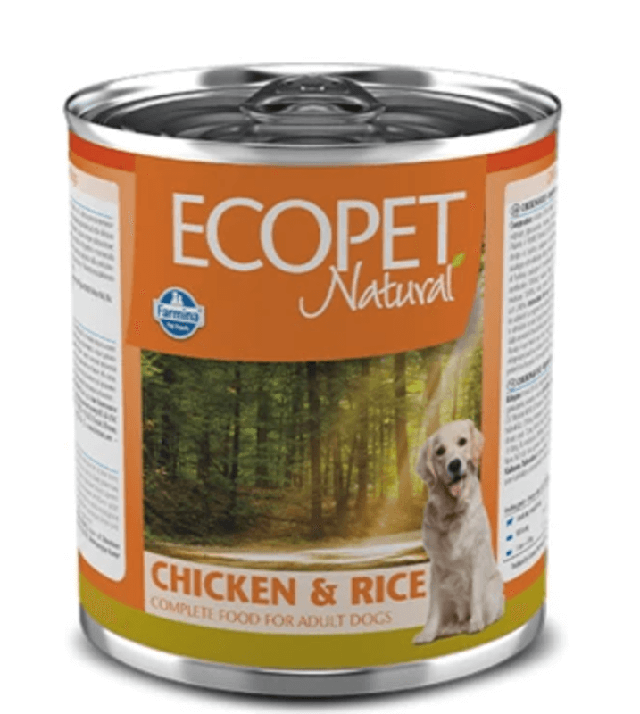 Фарміна дог волог ECOPET NATURAL DOG CHICKEN & RICE з куркою фото 1