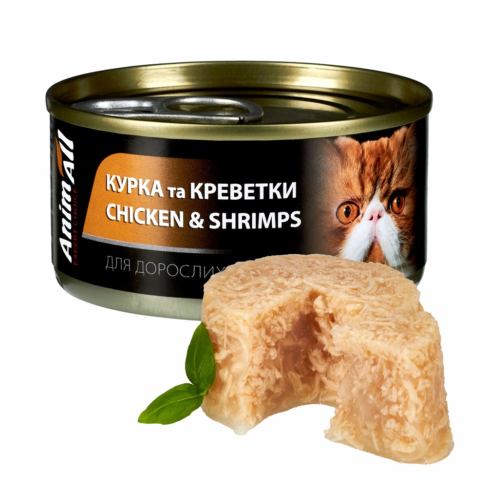 АнімАлл вологий корм для котів Курка з Креветками фото 1