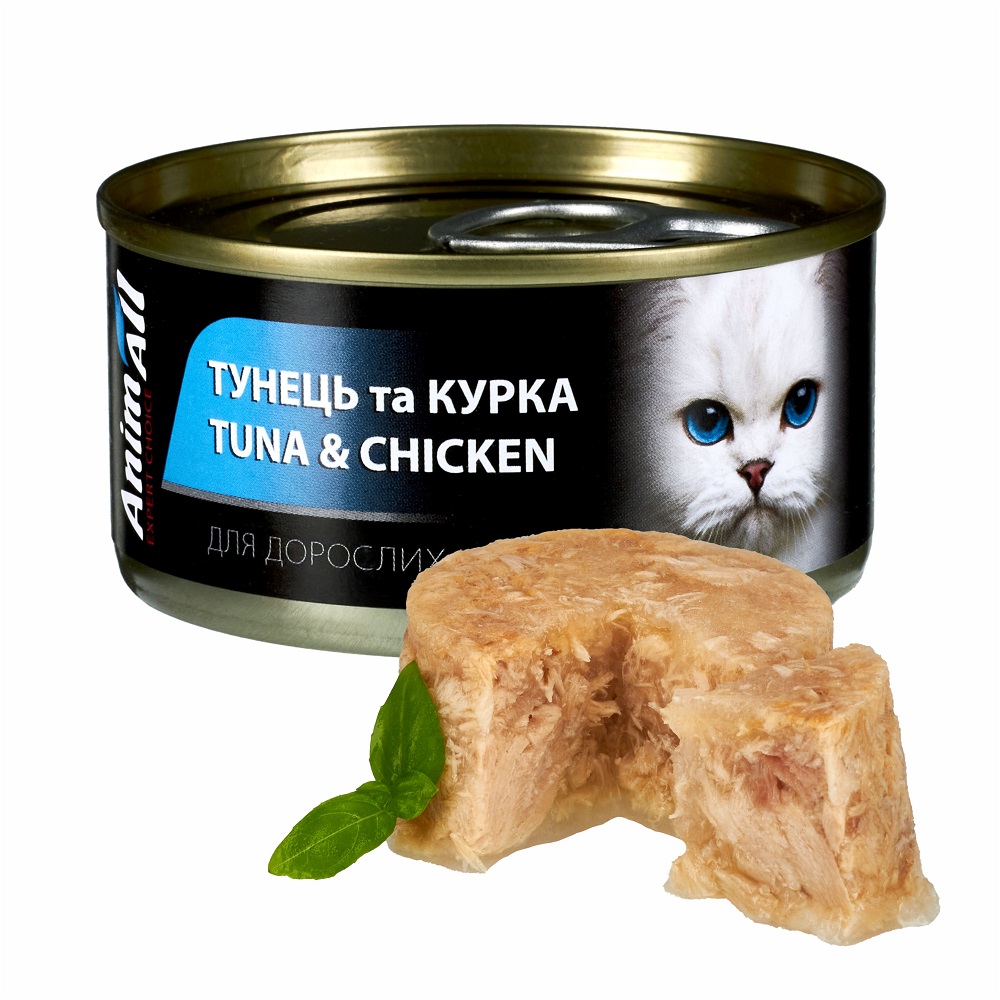 АнімАлл вологий корм для котів Тунець з Куркою фото 1
