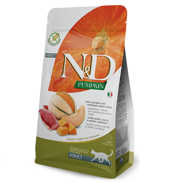 Фарміна кет сух N&D Grain Free PUMPKIN DUCK & CANTALUPE ADULT з качкою та гарбузом фото 1