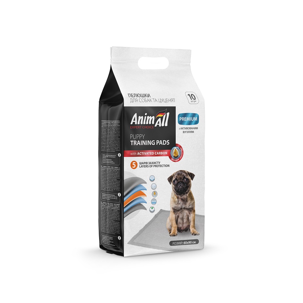Пелюшки AnimAll 60х90 см з активованим вугіллям фото 1