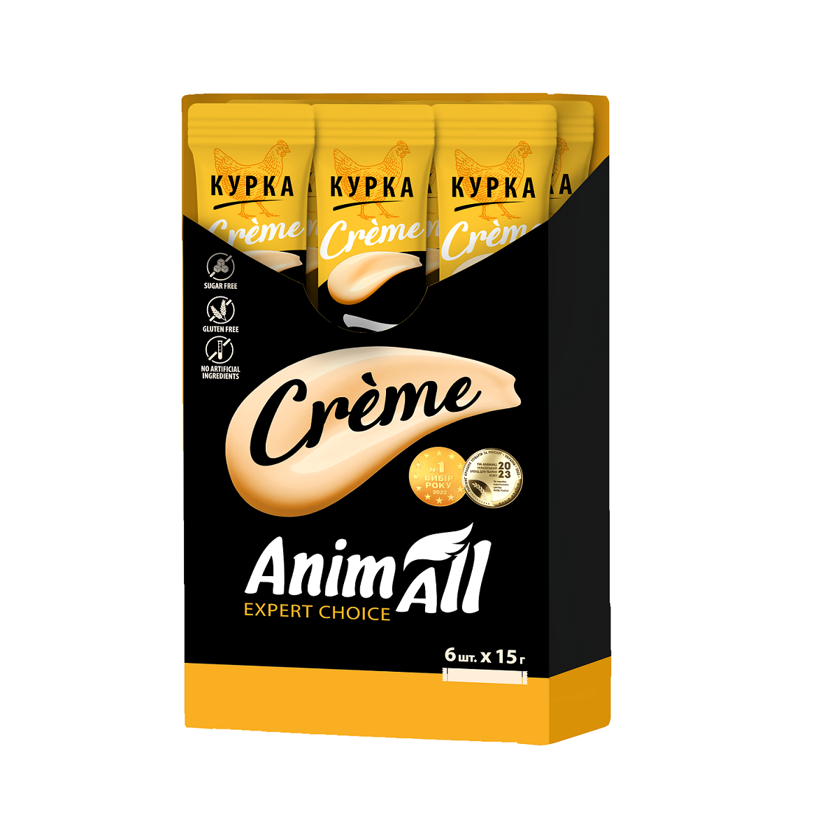AnimAll Сrème для котів зі смаком курки, 6 х