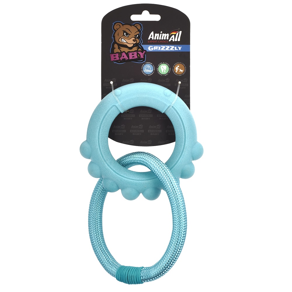 AGrizZzly Baby 0396 Іграшка Восьминіг з канатом, м'ятна