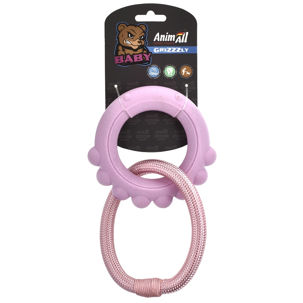 AGrizZzly Baby 0402 Іграшка Восьминіг з канатом, рожева лаванда