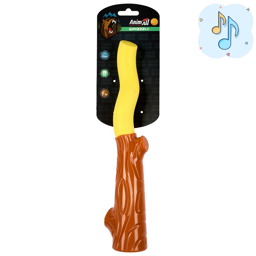 AGrizZzly 0488 Іграшка Гілка двокольорова S, жовта