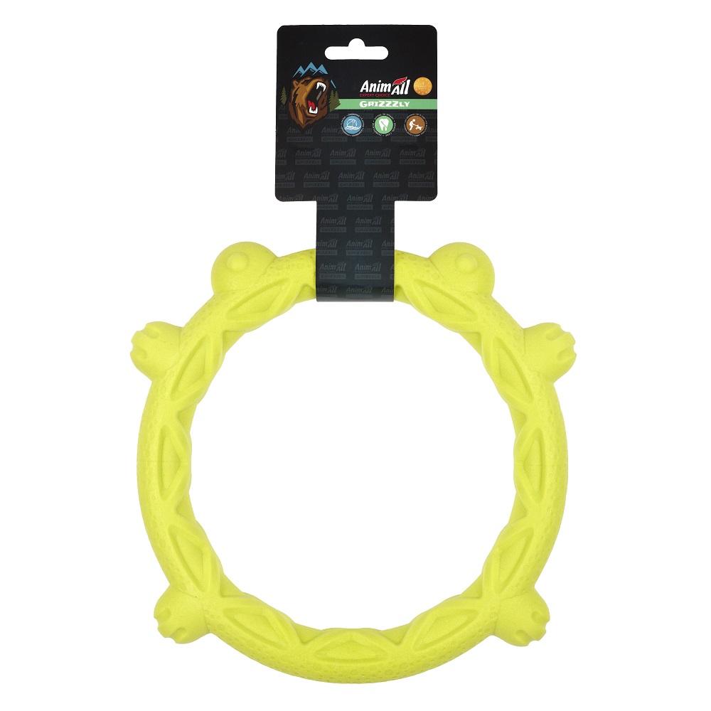 AGrizZzly 0525 Іграшка Кільце-Жабка L, зелена