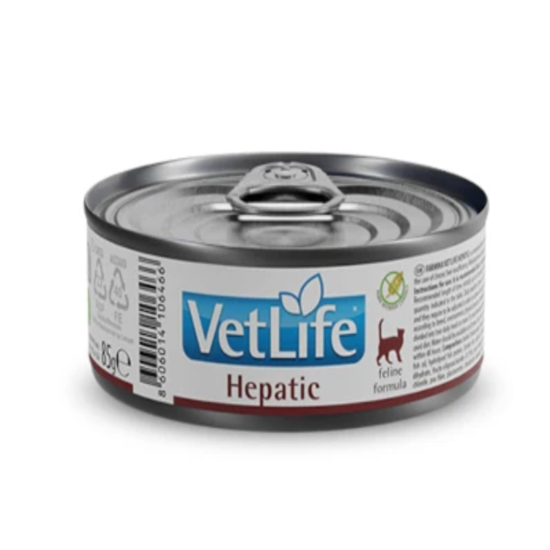 Фарміна кет волог Vet Life HEPATIC дієт. харчування, при хронічній печінковій недостатності фото 1