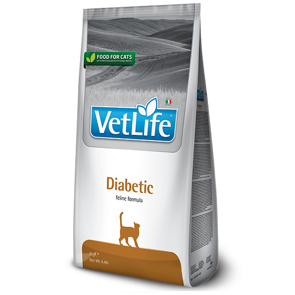 Фарміна кет сух Vet Life Diabetic дієт. харчування, для контролю рівня глюкози в крові при цукровому діабеті, 2 кг25326 фото 1