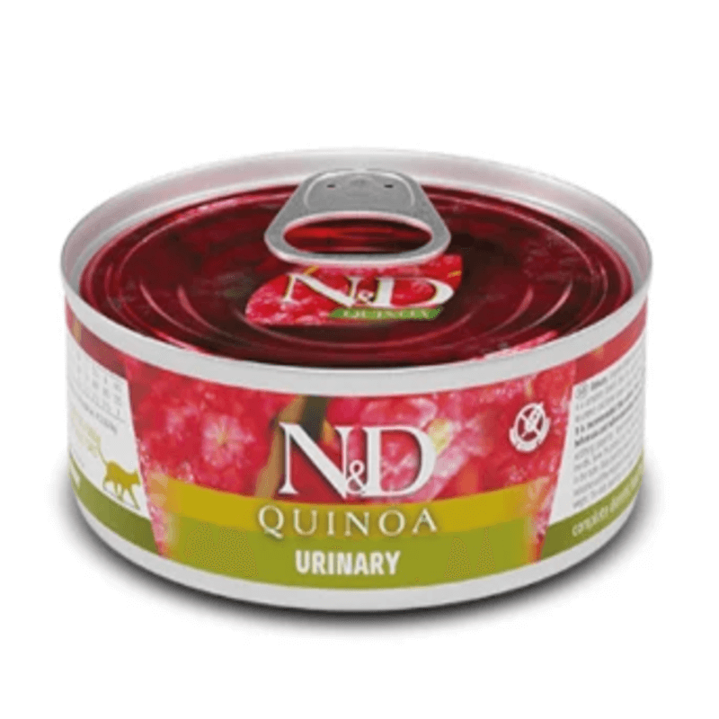 Фарміна кет волог N&D QUINOA URINARY, DUCK & CRANBERRY ADULT для проф. сечокам'яної хвороби, качка, кіноа, журавлина та ромашка фото 1