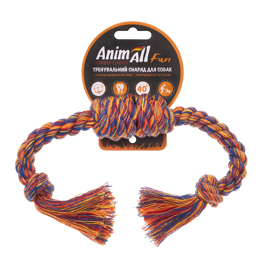 AnimAll Фан канат бочка з двома вузлами 33 см фото 1