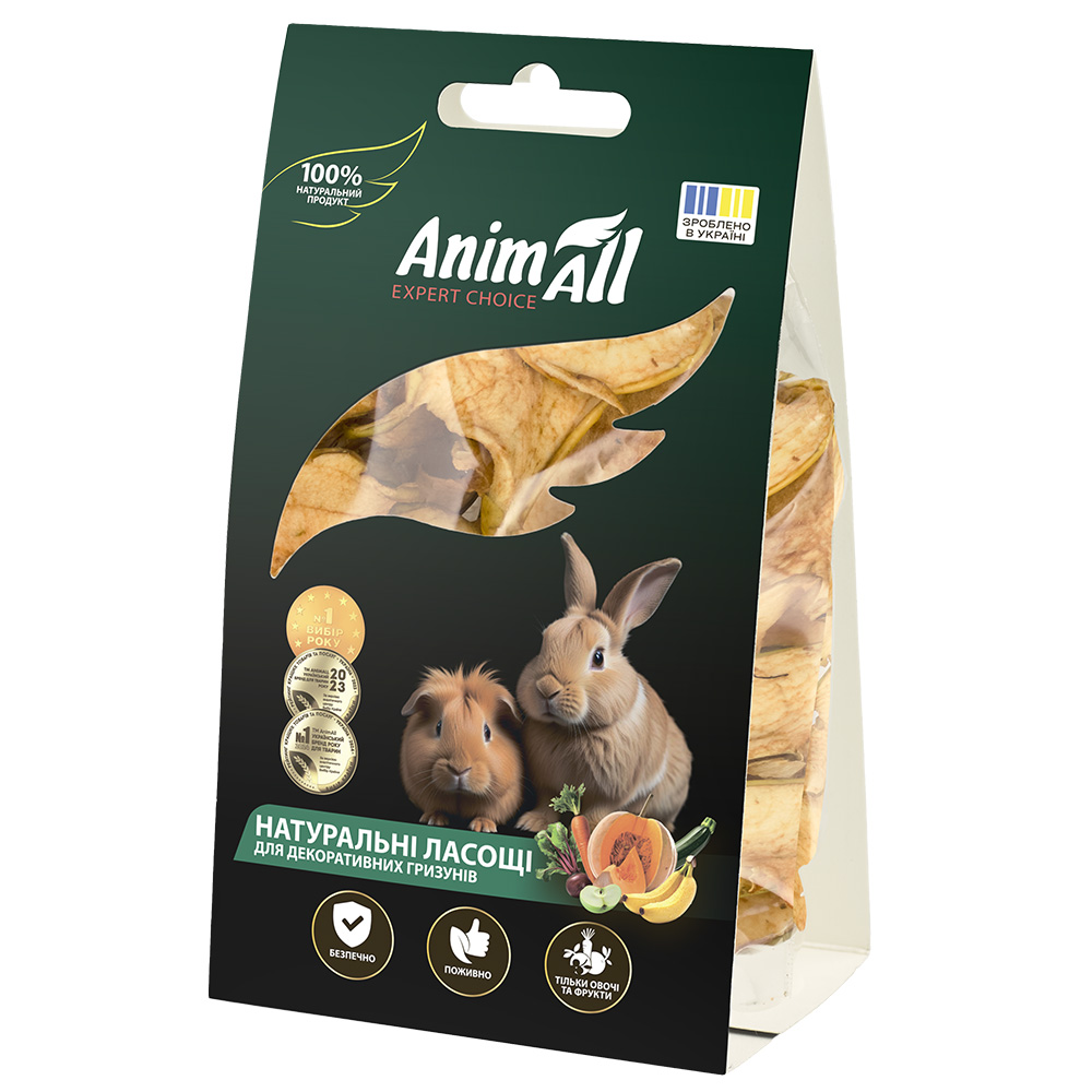 AnimAll Ласощі для гризунів Cушене яблуко