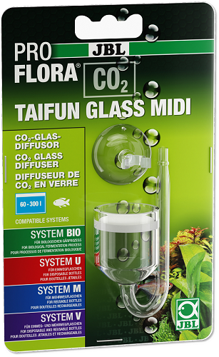 ДЖ ПроФлора Тайфун GLASS MIDI дифузор для СО2 акваріум 40-300літрів, 64693