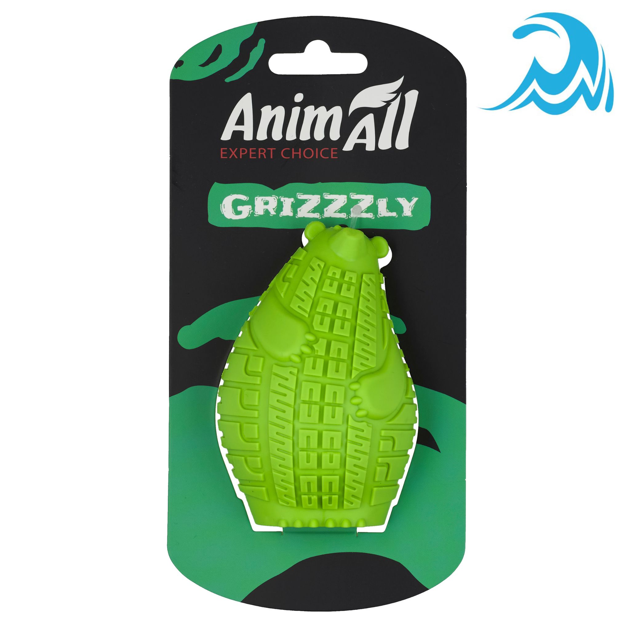 AGrizZzly Іграшка для собак Ведмідь, зеленого кольору
