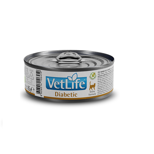 Фарміна кет волог Vet Life Diabetic дієт. харчування, для контролю рівня глюкози в крові при цукровому діабеті фото 1