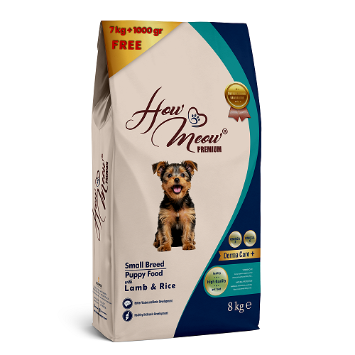 Повнораціонний корм для щенят How Meow Puppy Mini з ягням та рисом 7+ фото 1