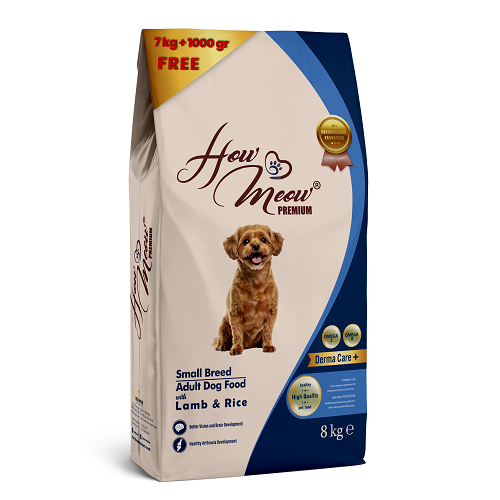 Повнораціонний корм для дорослих собак How Meow Dog Adult Mini з ягням та рисом 7+ фото 1