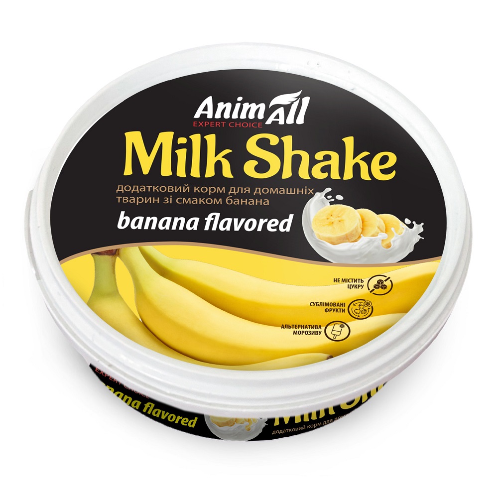 AnimAll MilkShake додатковий корм зі смаком банана