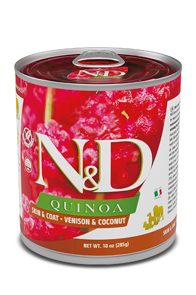 Фарміна дог волог N&D Quinoa Skin&Coat ADULT ALL BREEDS дієт. харчування, при харчовій алергії з олениною, кіноа, кокос фото 1