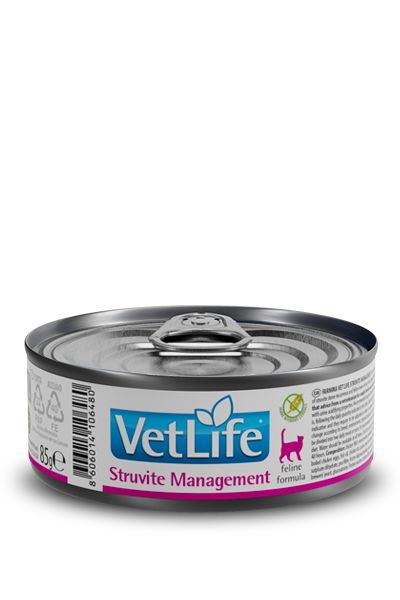 Фарміна кет волог Vet Life Management Struvite дієт. харчування, для лікування та профілактики рецидивів струвітних уролітів фото 1