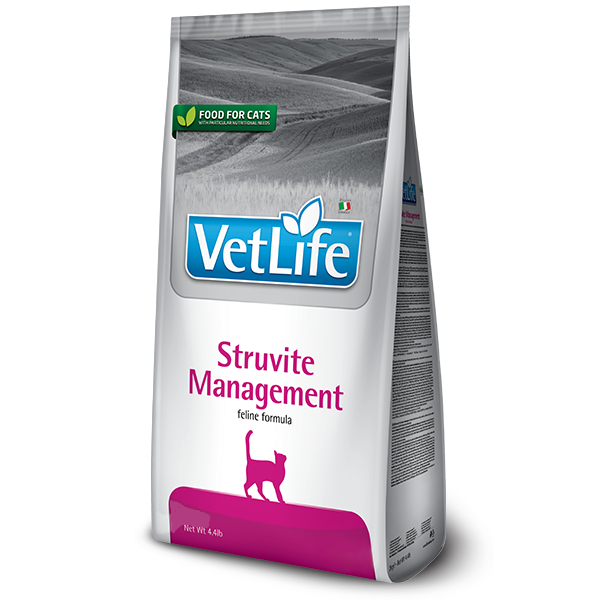 Фарміна кет сух Vet Life Management Struvite дієт. харчування, для лікування та профілактики рецидивів струвітних уролітів фото 1