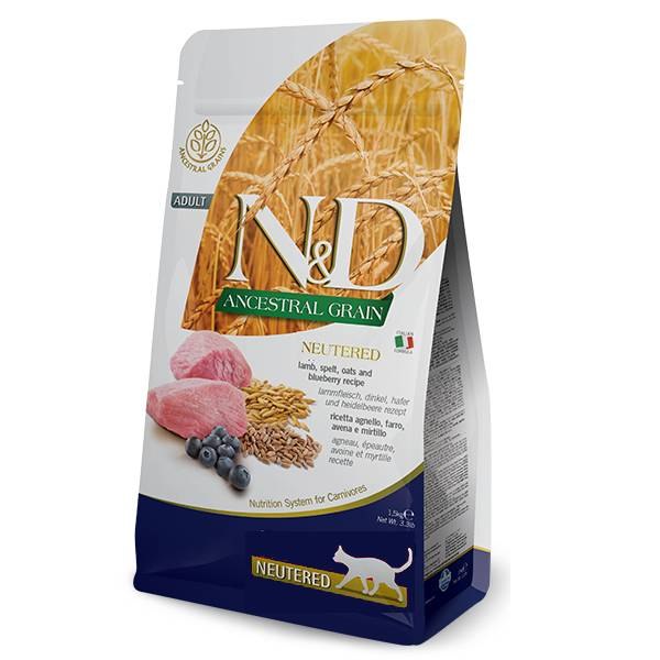 Фарміна кет сухий N&D Low Grain LAMB & BLUEBERRY NEUTERED ADULT фото 1